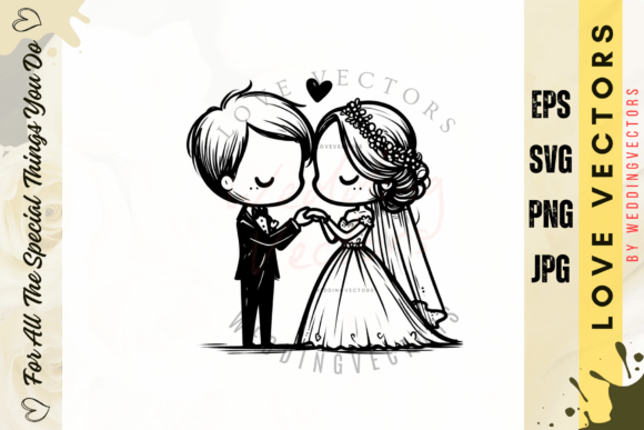 C4037: The Art of Romantic Branding with Wedding Couple Vectors