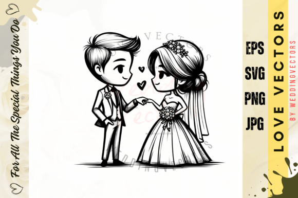 C4116 Wedding Logo Concept: A Love Story in Vectors