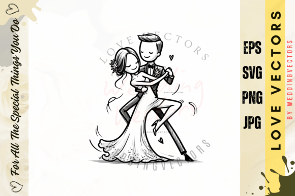 Celebrate Your Love Story with Wedding Couple and Love Vectors - C4043