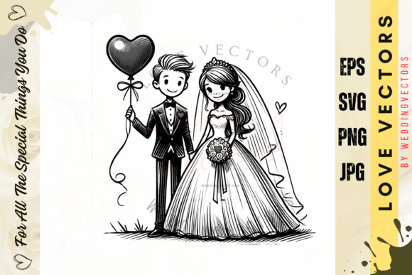 Elevate Your Wedding Designs with C4289 Love Vectors