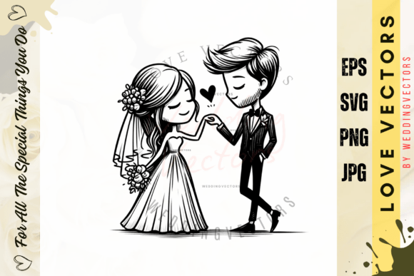 Romantic Wedding Graphics: The C4138 Love Vectors Collection
