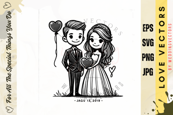 The C4157 Vector: Capturing Timeless Romance