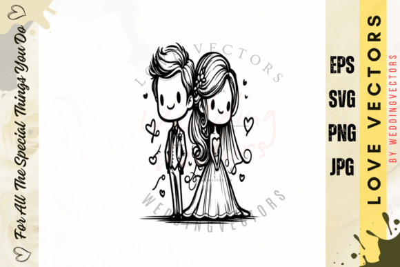 Timeless Romance: The C4303 Wedding & Love Vector Set