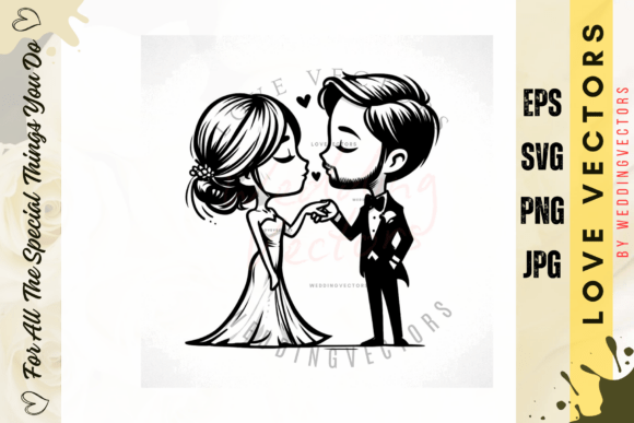Wedding Couple and Love Vectors - C4086: A Designer's Guide to Romantic Branding