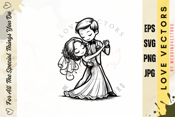 Wedding Couple and Love Vectors - C4216: A Designer's Romance