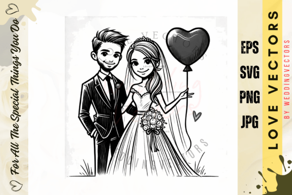 Wedding Couple and Love Vectors - C4287: A Designer's Guide