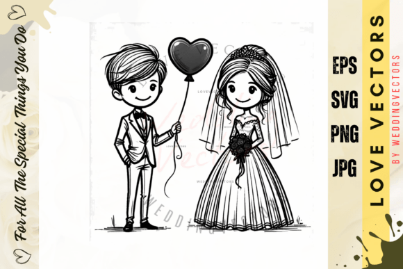 Wedding Couple and Love Vectors: Capturing Romance in Design