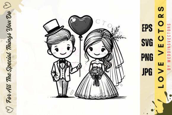 Wedding Couple & Love Vectors: The C4203 Design Collection